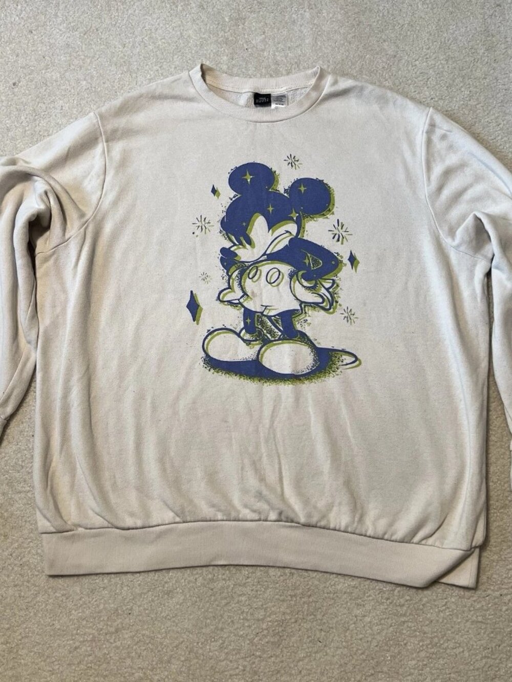 Vintage Y2K Disney Mickey Mouse Mad Angry 3XL Crewneck Sweatshirt Graphic Shirt